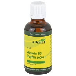 allcura Vitamin D3 Tropfen 1000 I.E. 50 ml Tropfen Produktbild
