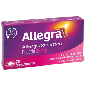 ALLEGRA Allergietabletten 20 mg Schmelztabletten Produktbild