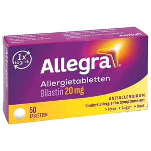 ALLEGRA Allergietabletten 20 mg Tabletten Produktbild