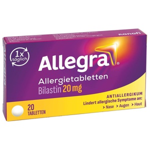 ALLEGRA Allergietabletten 20 mg Tabletten Produktbild