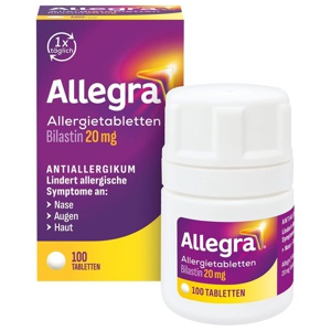 ALLEGRA Allergietabletten 20 mg Tabletten Dose Produktbild