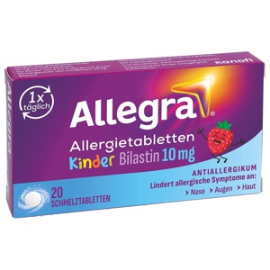 ALLEGRA Allergietabletten Kinder 10 mg Schmelztab. Produktbild