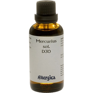 Allergica Mercurius Sol. D30   50 ml produktbillede