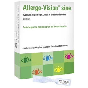 Allergo-Vision® sine Augentropfen im Einzeldosenbehältnis, 10X0.4 ml Einzeldosispipetten Produktbild
