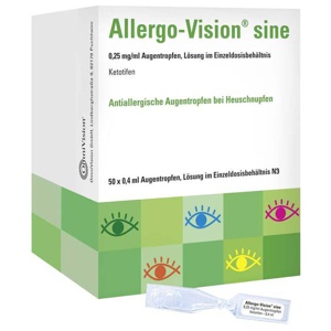 Allergo-Vision® sine Augentropfen im Einzeldosenbehältnis, 50X0.4 ml Einzeldosispipetten Produktbild