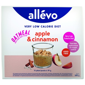 Allevo VLCD Oatmeal Apple & Cinnamon, 15x39 g produktbilde