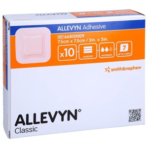 ALLEVYN Adhesive 7,5x7,5 cm haftende Wundauflage Produktbild