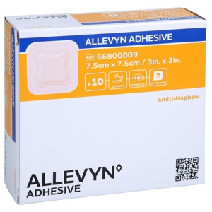 ALLEVYN Adhesive 7,5x7,5 cm haftende Wundauflage Produktbild