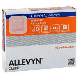 ALLEVYN Ag Adhesive 7,5x7,5 cm Wundverband Produktbild