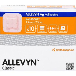 ALLEVYN Ag Adhesive 7,5x7,5 cm Wundverband Produktbild