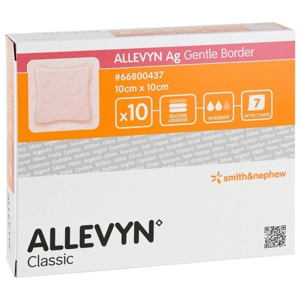 ALLEVYN Ag Gentle Border 10x10 cm Wundverband Produktbild