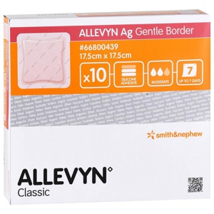 ALLEVYN Ag Gentle Border 17,5x17,5 cm Wundverband Produktbild