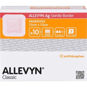 ALLEVYN Ag Gentle Border 7,5x7,5 cm Wundverband Produktbild