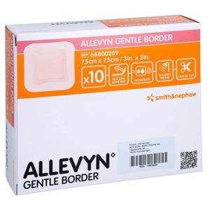 ALLEVYN Gentle Border 7,5x7,5 cm Schaumverb. Produktbild