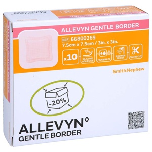 ALLEVYN Gentle Border 7,5x7,5 cm Schaumverb. Produktbild