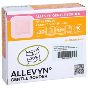 ALLEVYN Gentle Border 7,5x7,5 cm Schaumverb. Produktbild