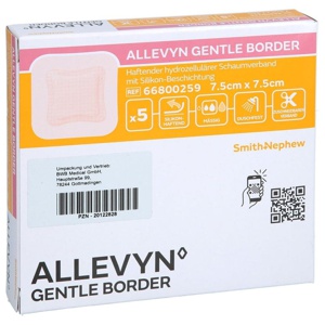 ALLEVYN Gentle Border 7,5x7,5 cm Schaumverb. Produktbild
