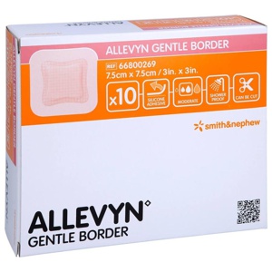 ALLEVYN Gentle Border 7,5x7,5 cm Schaumverb. Produktbild