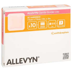 ALLEVYN Gentle Border Lite 7,5x7,5 cm Schaumverb. Produktbild