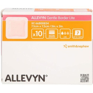 ALLEVYN Gentle Border Lite 7,5x7,5 cm Schaumverb. Produktbild