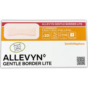 Allevyn Gentle Border Lite, vidhäftande förband, 5,5 x 12 cm 10 st produkt bild