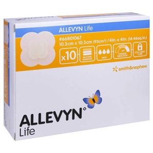 Allevyn Life 10,3x10,3 cm Verband, 10 St Verband Produktbild
