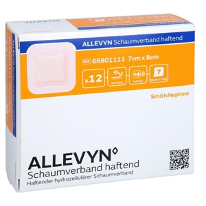 ALLEVYN Schaumverband 7x8 cm haftend Produktbild