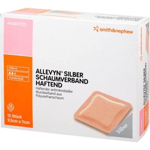 Allevyn Silber Schaumverband 9,5x11 cm haftend, 12 St Verband Produktbild