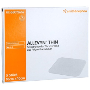 ALLEVYN Thin 10x10 cm dünne Wundauflage Produktbild