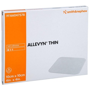 ALLEVYN Thin 10x10 cm dünne Wundauflage Produktbild