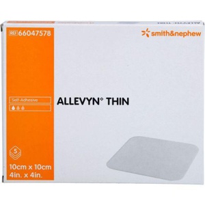 ALLEVYN Thin 10x10 cm dünne Wundauflage Produktbild