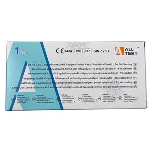 AllTest Kombinerat Självtest SARS-CoV-2 & Influensa A+B Antigen Näsprov 1-pack produkt bild