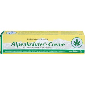 ALPENKRÄUTER Creme Lacure m.Cannabisöl u.Teufelskr Produktbild