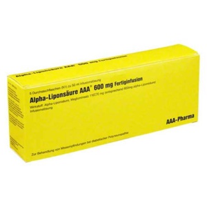 Alpha Liponsäure AAA 600 mg Injektionsflaschen, 5X50 ml Injektionsflaschen Produktbild