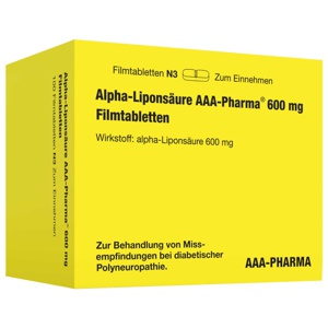 Alpha-Liponsäure AAA-Pharma 600mg 60 St Filmtabletten Produktbild