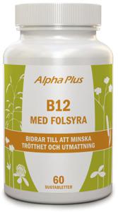 Alpha Plus B12 med Folsyra 60 tabletter produkt bild