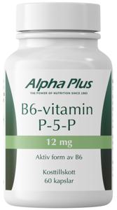 Alpha Plus B6-vitamin P-5-P 12mg 60 kapslar produkt bild