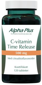 Alpha Plus C-vitamin Time Release 500 mg 120 tabletter produkt bild
