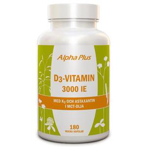 D3-vitamin 3000 IE + K2 180 kapslar produkt bild