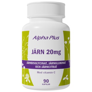 Järn 20 mg 90 kapslar produkt bild