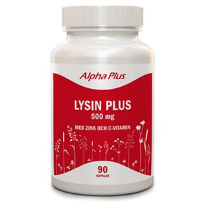 Alpha Plus Lysin Plus 500 mg 90 kapslar produkt bild