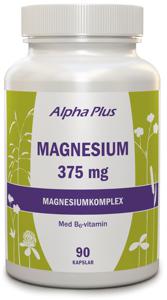 Alpha Plus Magnesium 375 mg 90 kapslar produkt bild
