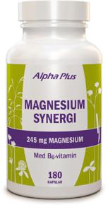 Alpha Plus Magnesium Synergi 245mg 180 kapslar produkt bild