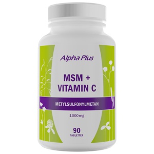 Alpha Plus MSM + Vitamin C 90 tabletter produkt bild