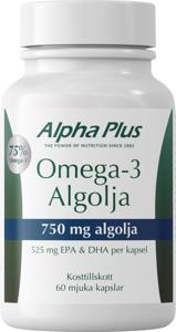 Alpha Plus Omega-3 Algolja 750 mg 60 st produkt bild