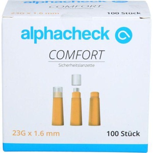 Alphacheck Comfort Sicherheitslanzett.23 G 1,6 mm 100 St Lanzetten Produktbild