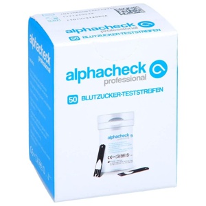 ALPHACHECK professional Blutzuckerteststreifen 50 St Teststreifen Produktbild