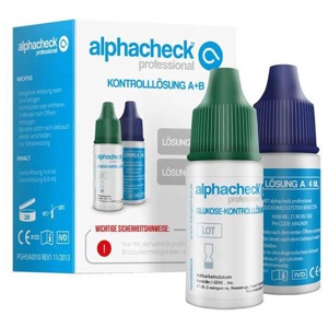 ALPHACHECK professional Kontrolllösung A+B Kombi 2X4 ml Lösung Produktbild