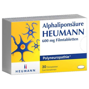 Alphaliponsäure Heumann 600 mg Filmtabletten, 30 St Filmtabletten Produktbild