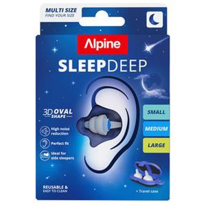 Alpine SleepDeep Multisize S/M/L Hörselskydd 3 st par + förvaringsbox produkt bild
